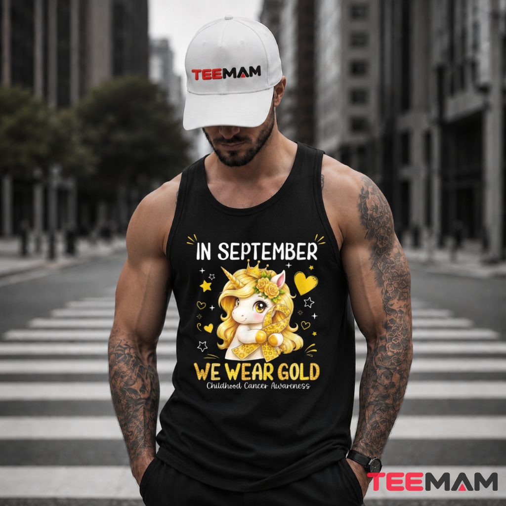 Unicorn Crown Floral September Gold Ribbon Tank Top Unicorn Crown Floral September Gold Ribbon Tank Top