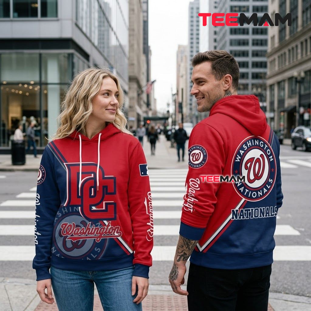 Washington Nationals All Over Print 3D Hoodie DC Logo Patriotic Back Washington Nationals All Over Print 3D Hoodie DC Logo Patriotic Back