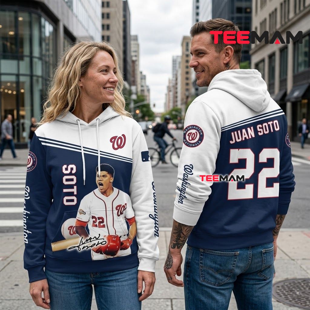 Washington Nationals All Over Print 3D Hoodie Juan Soto 22 Player Portrait Back Washington Nationals All Over Print 3D Hoodie Juan Soto 22 Player Portrait Back