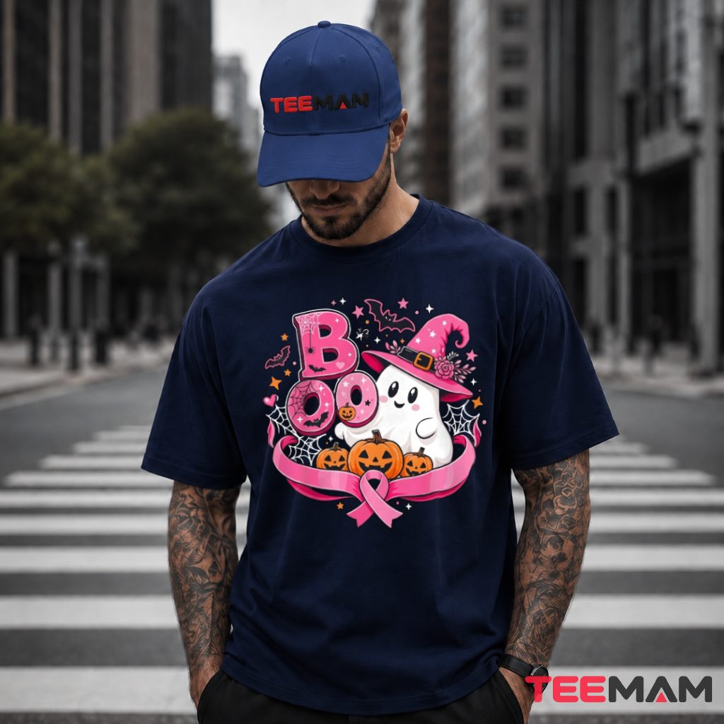 Witch Hat Ghost Pumpkin Boo Awareness T-Shirt