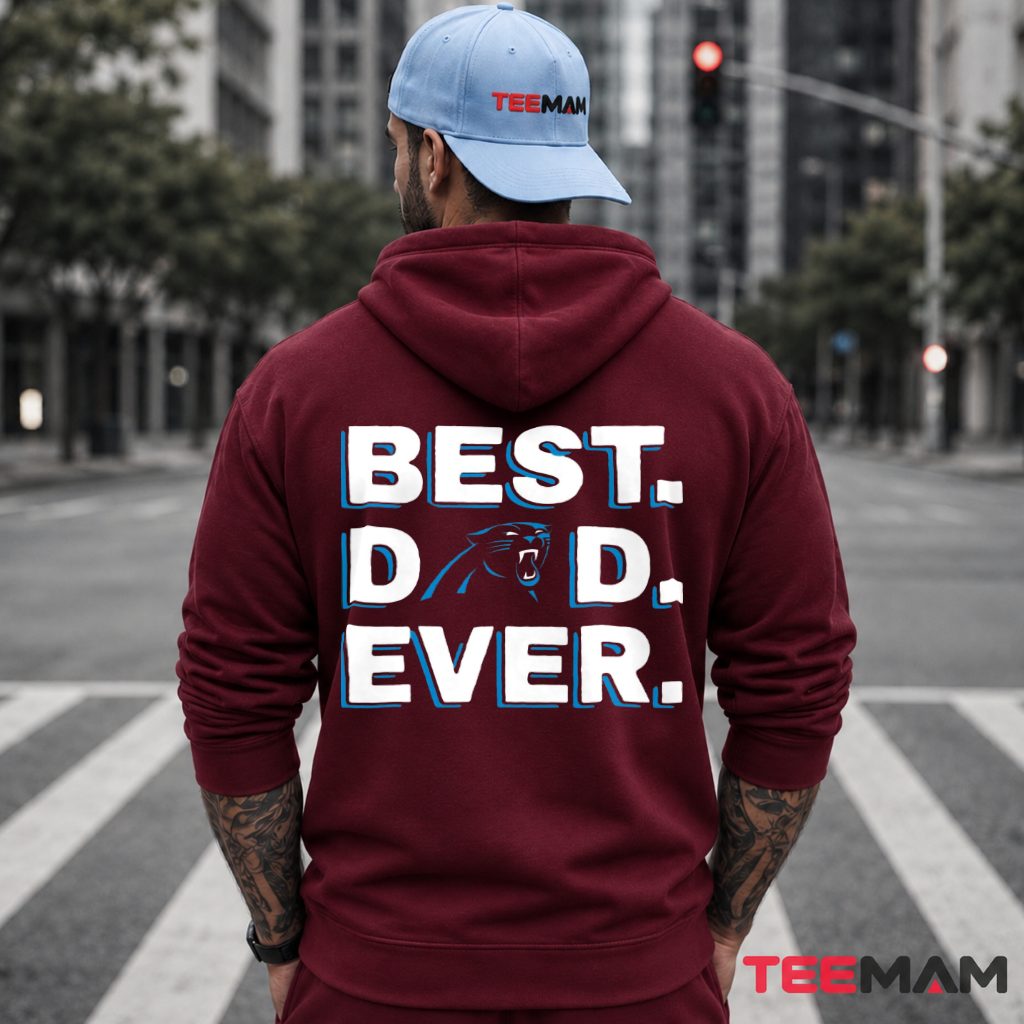 Carolina Panthers Best Dad Ever Block Letters Logo Hoodie Carolina Panthers Best Dad Ever Block Letters Logo Hoodie