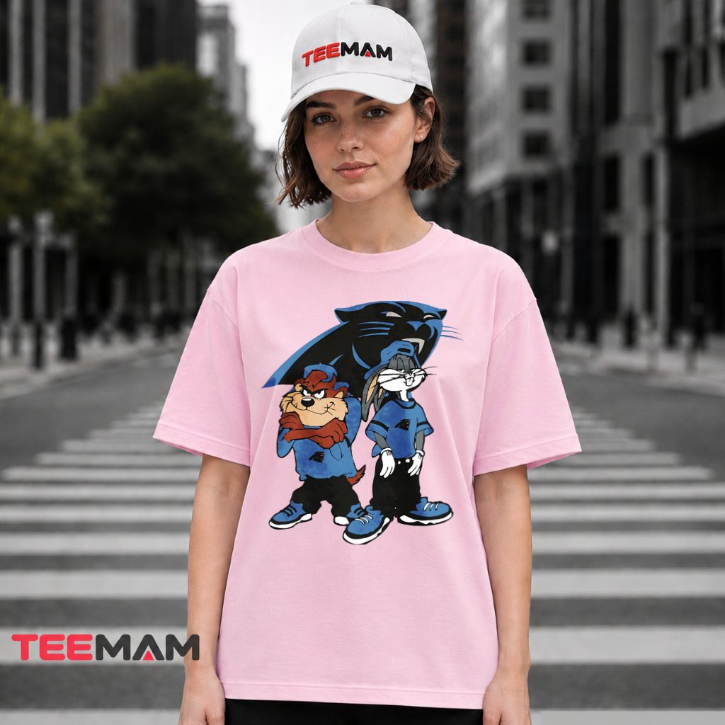 Carolina Panthers Bugs Bunny And Taz Looney Tunes T-Shirt