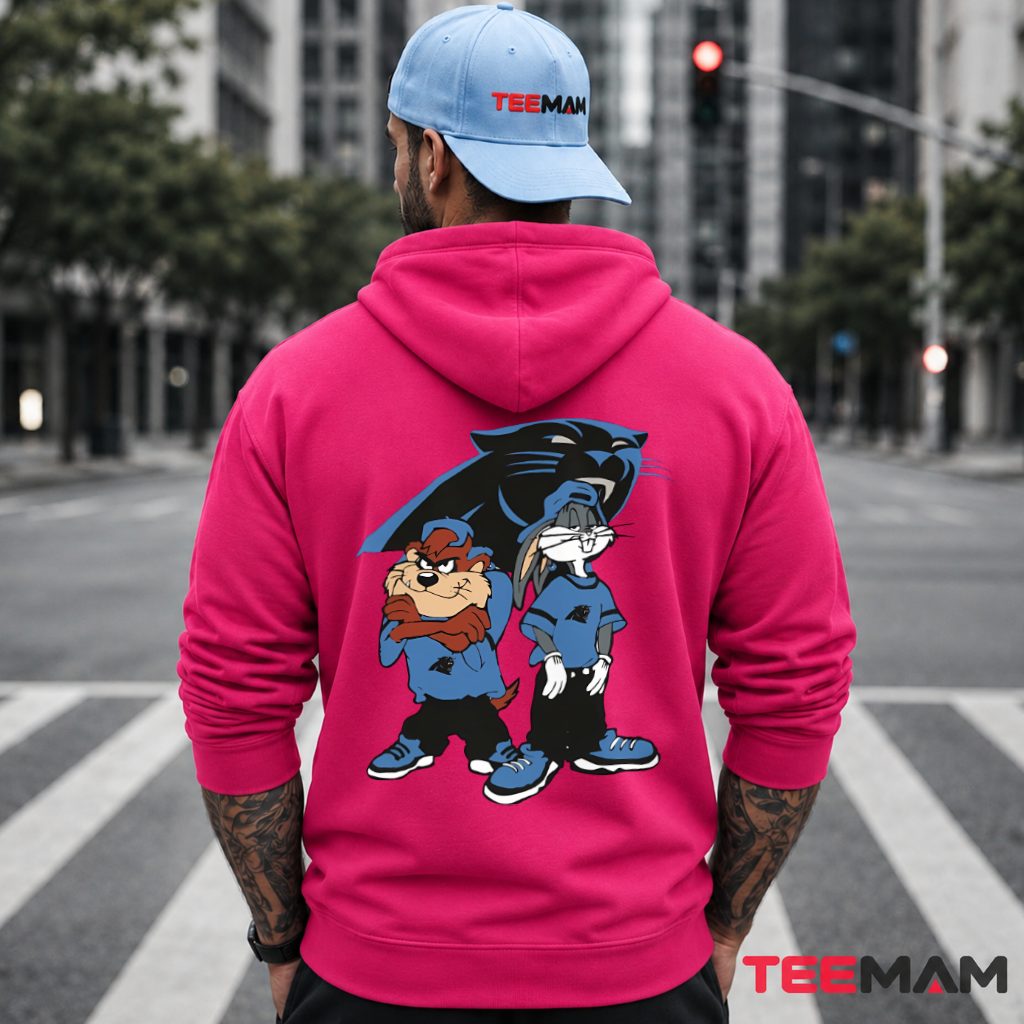 Carolina Panthers Bugs Bunny And Taz Looney Tunes Hoodie Carolina Panthers Bugs Bunny And Taz Looney Tunes Hoodie
