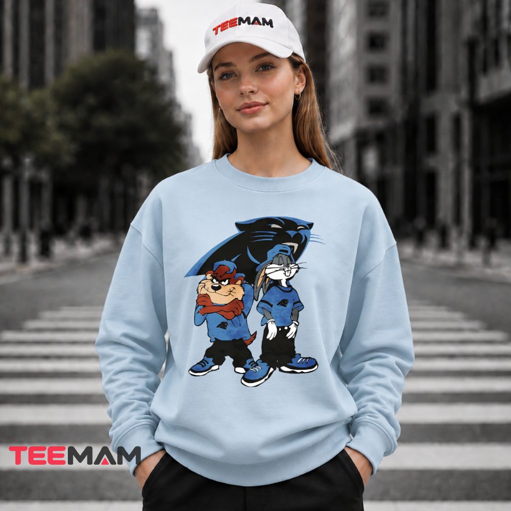 Carolina Panthers Bugs Bunny And Taz Looney Tunes Long Sleeve Carolina Panthers Bugs Bunny And Taz Looney Tunes Long Sleeve