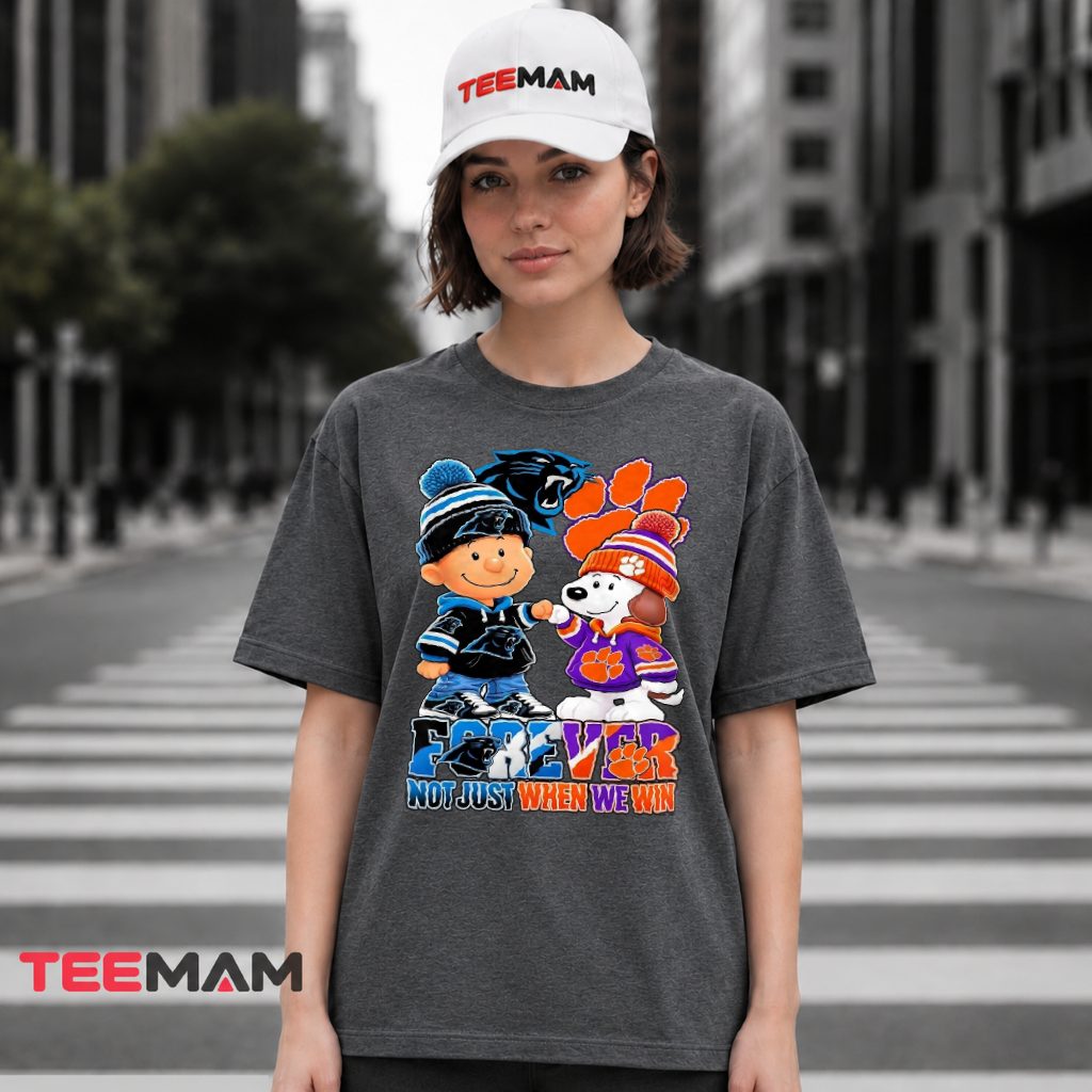 Carolina Panthers Clemson Tigers Snoopy Forever T-Shirt