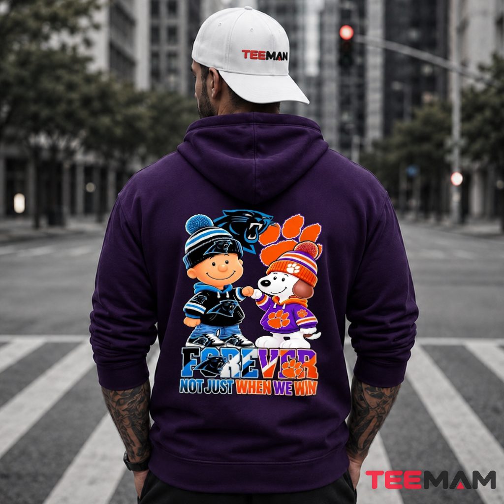 Carolina Panthers Clemson Tigers Snoopy Forever Hoodie Carolina Panthers Clemson Tigers Snoopy Forever Hoodie