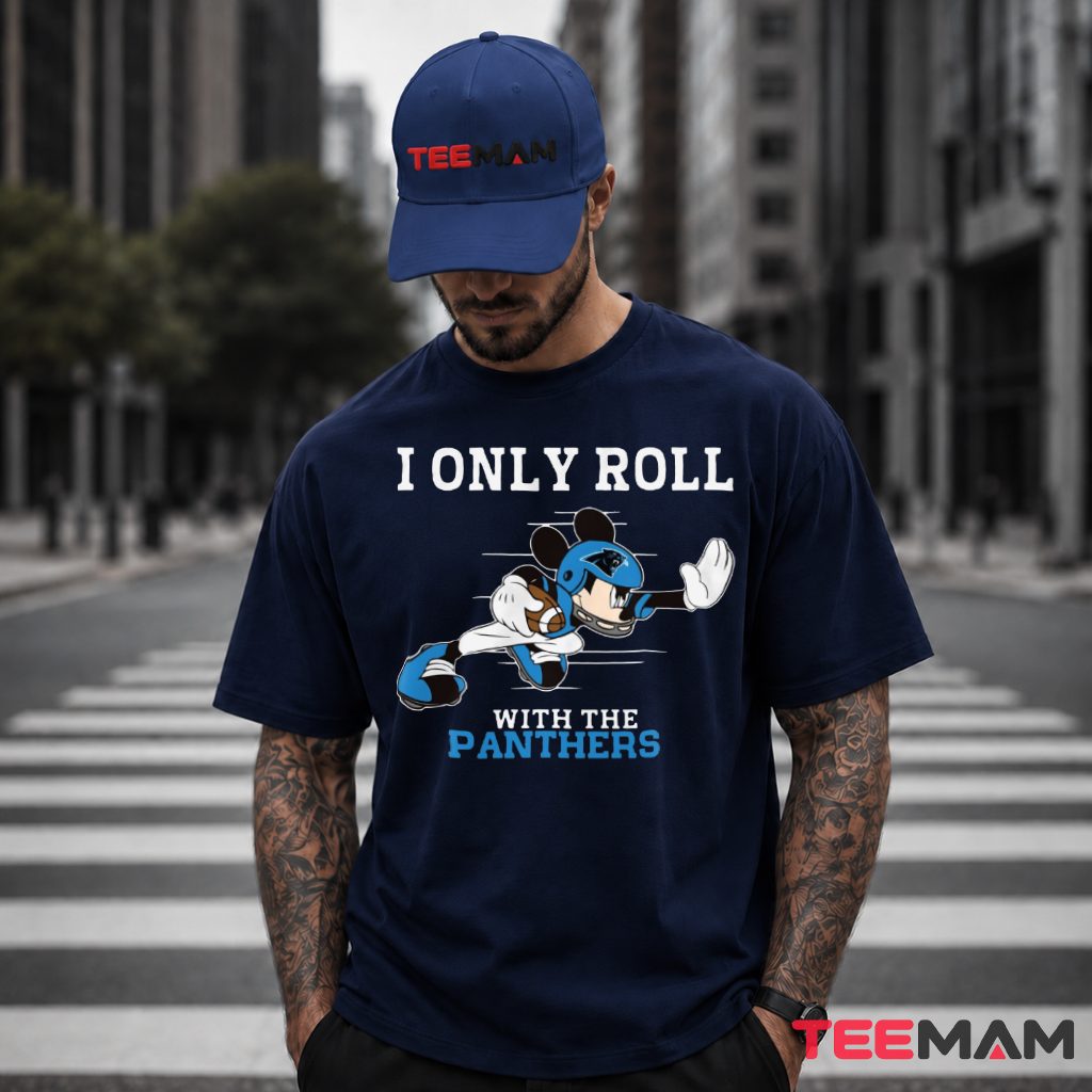 Carolina Panthers Mickey Mouse Rushing Player T-Shirt