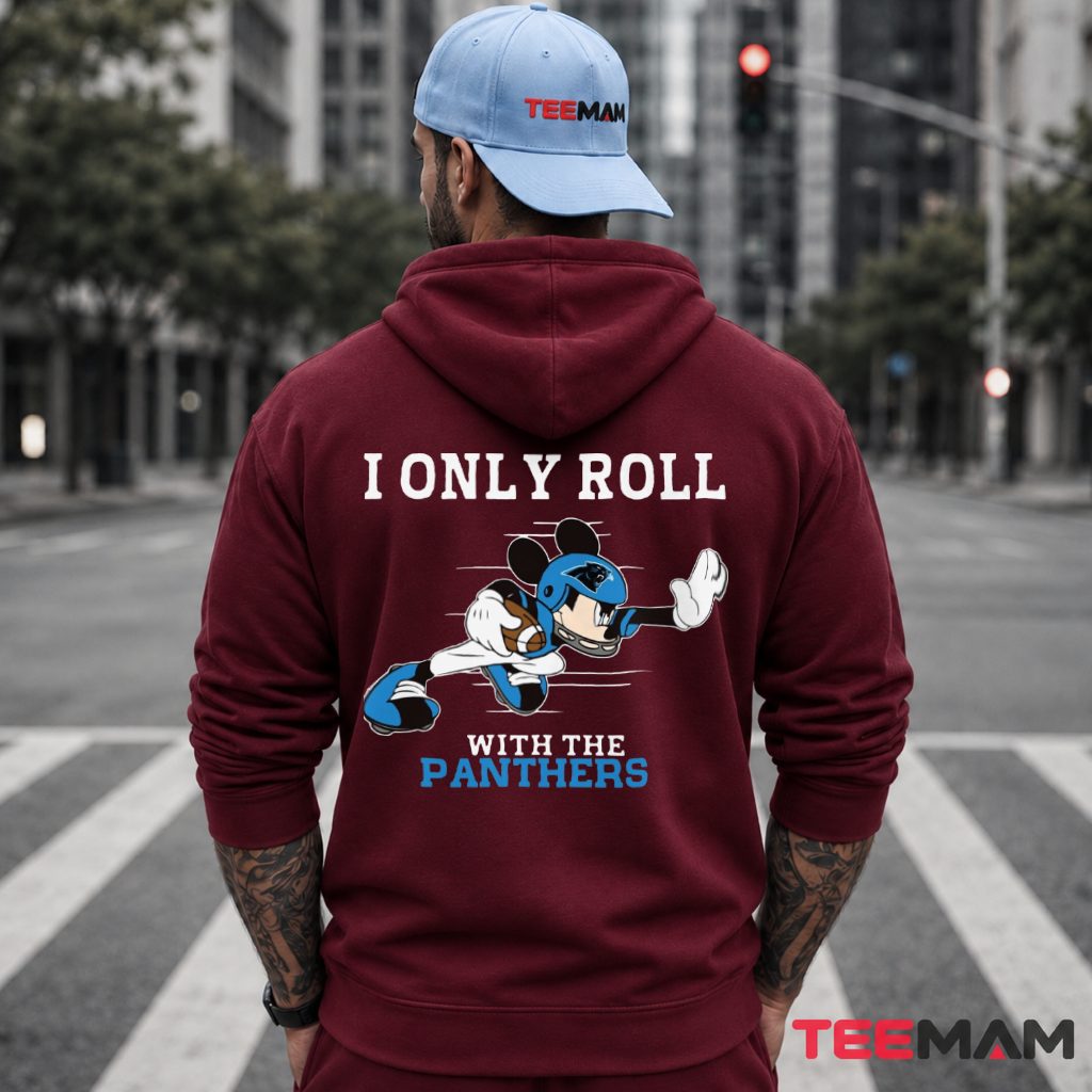 Carolina Panthers Mickey Mouse Rushing Player Hoodie Carolina Panthers Mickey Mouse Rushing Player Hoodie