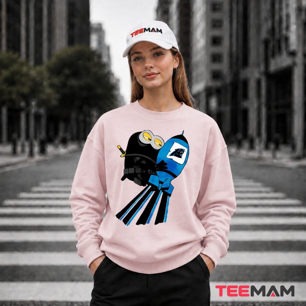 Carolina Panthers Minion Ninja Rocket Black Blue Long Sleeve Carolina Panthers Minion Ninja Rocket Black Blue Long Sleeve