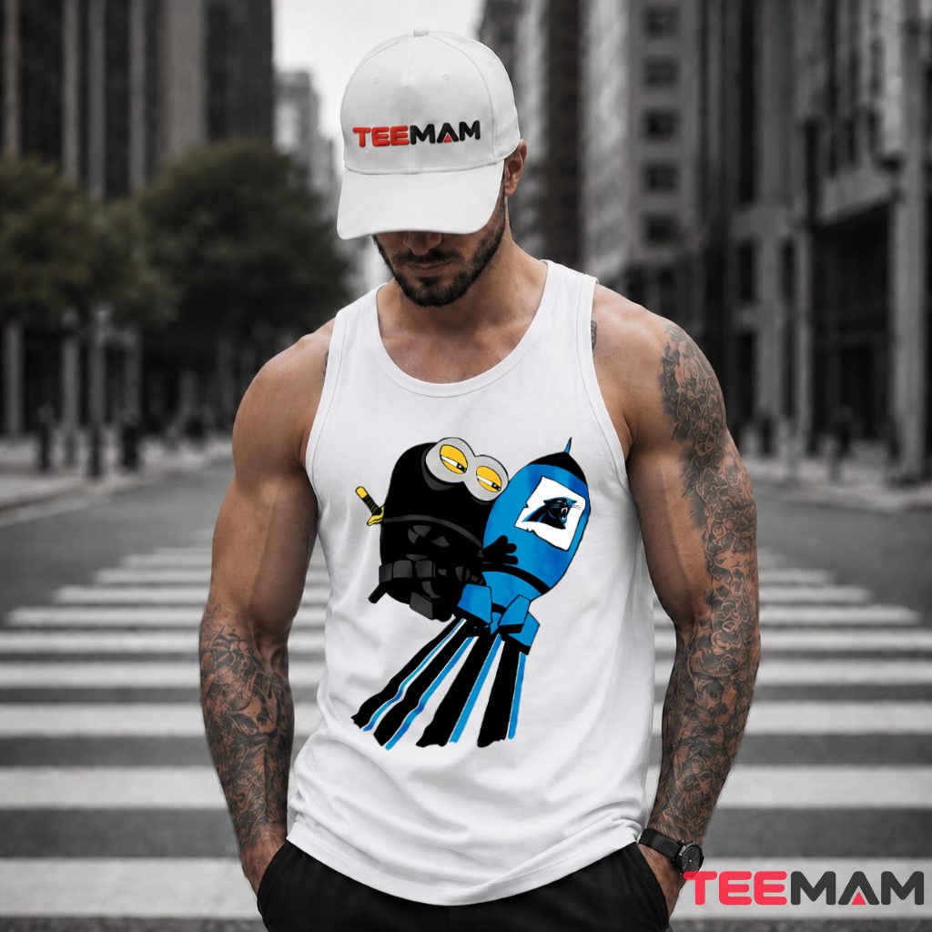 Carolina Panthers Minion Ninja Rocket Black Blue Tank Top Carolina Panthers Minion Ninja Rocket Black Blue Tank Top