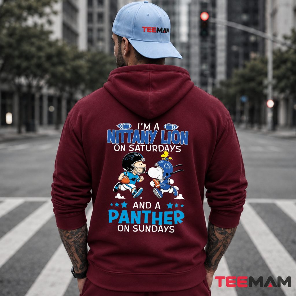 Carolina Panthers Penn State Nittany Lions Snoopy Hoodie Carolina Panthers Penn State Nittany Lions Snoopy Hoodie