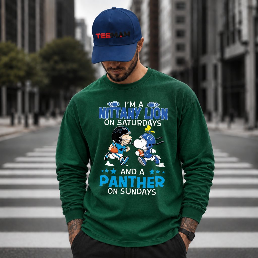 Carolina Panthers Penn State Nittany Lions Snoopy Long Sleeve Carolina Panthers Penn State Nittany Lions Snoopy Long Sleeve