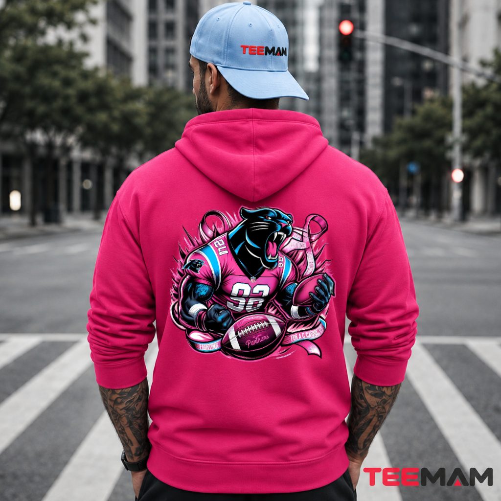 Carolina Panthers Pink Ribbon Breast Cancer Awareness Hoodie Carolina Panthers Pink Ribbon Breast Cancer Awareness Hoodie