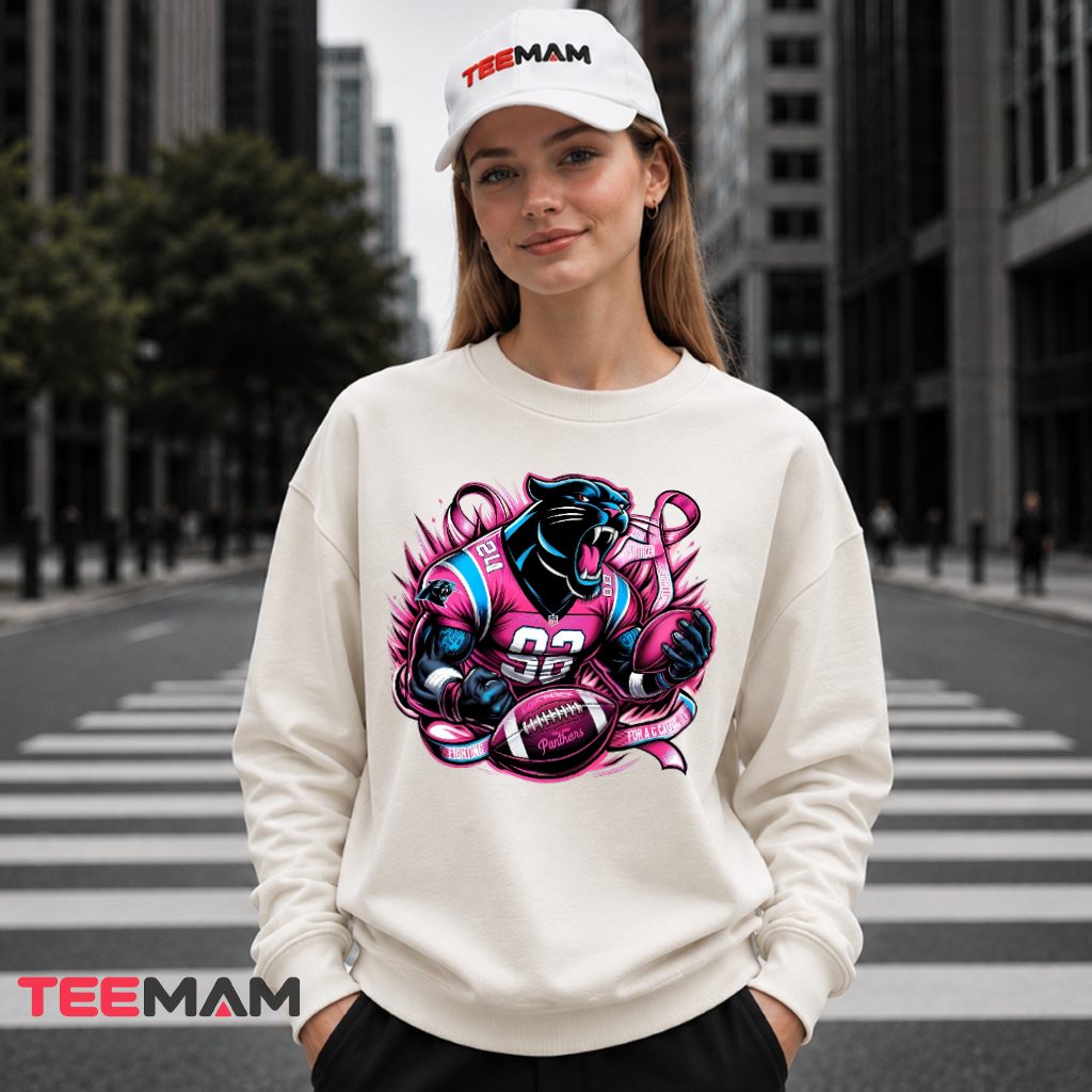 Carolina Panthers Pink Ribbon Breast Cancer Awareness Long Sleeve Carolina Panthers Pink Ribbon Breast Cancer Awareness Long Sleeve