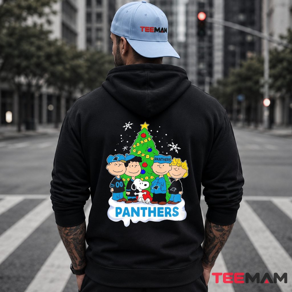 Carolina Panthers Snoopy Peanuts Christmas Tree Hoodie Carolina Panthers Snoopy Peanuts Christmas Tree Hoodie