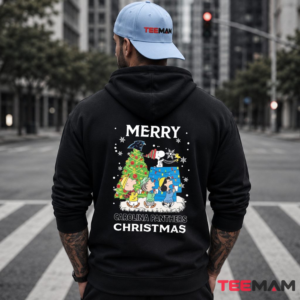 Carolina Panthers Snoopy Woodstock Doghouse Christmas Hoodie Carolina Panthers Snoopy Woodstock Doghouse Christmas Hoodie
