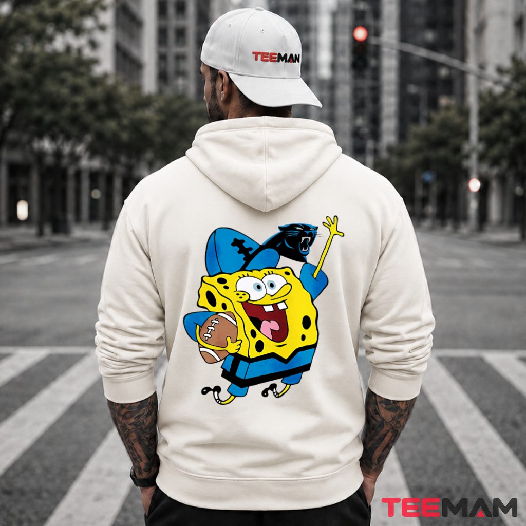 Carolina Panthers SpongeBob Football Logo Hoodie Carolina Panthers SpongeBob Football Logo Hoodie