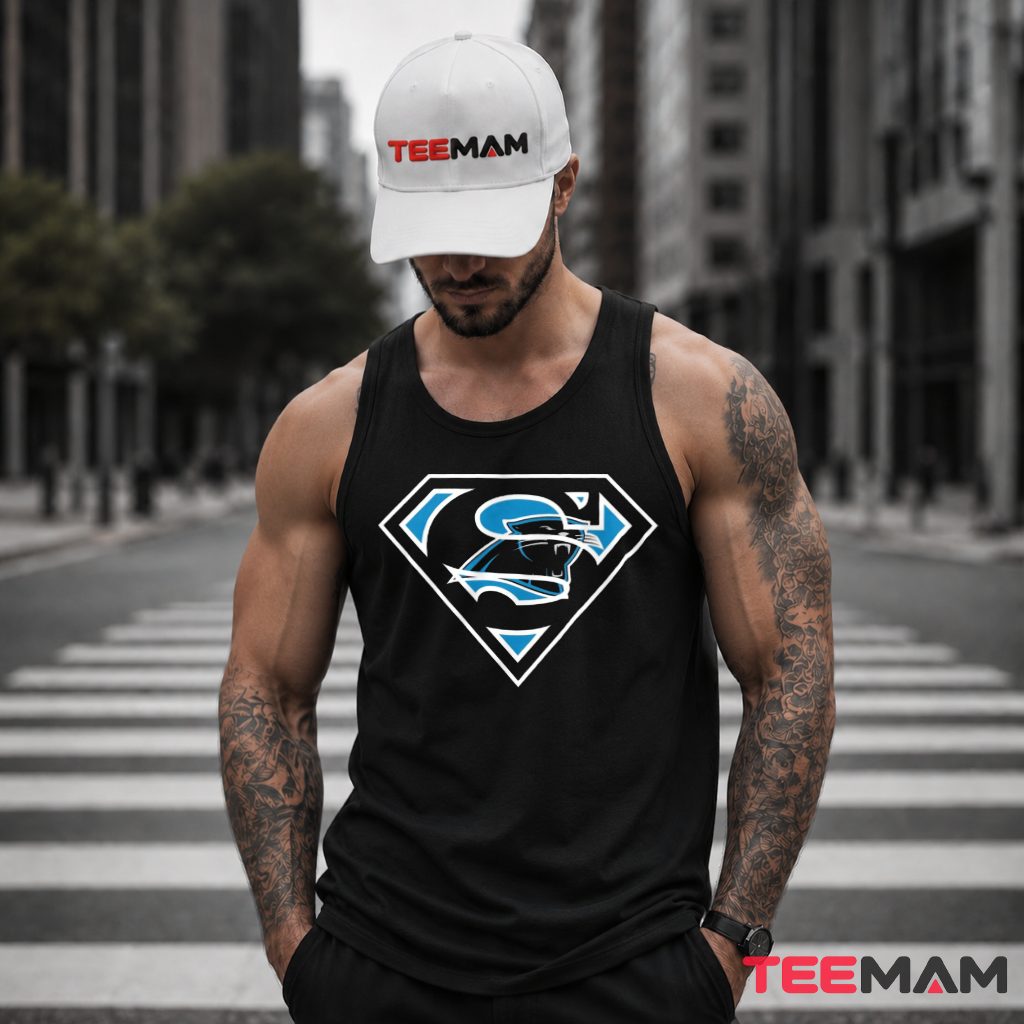 Carolina Panthers Superman Shield Logo Tank Top Carolina Panthers Superman Shield Logo Tank Top