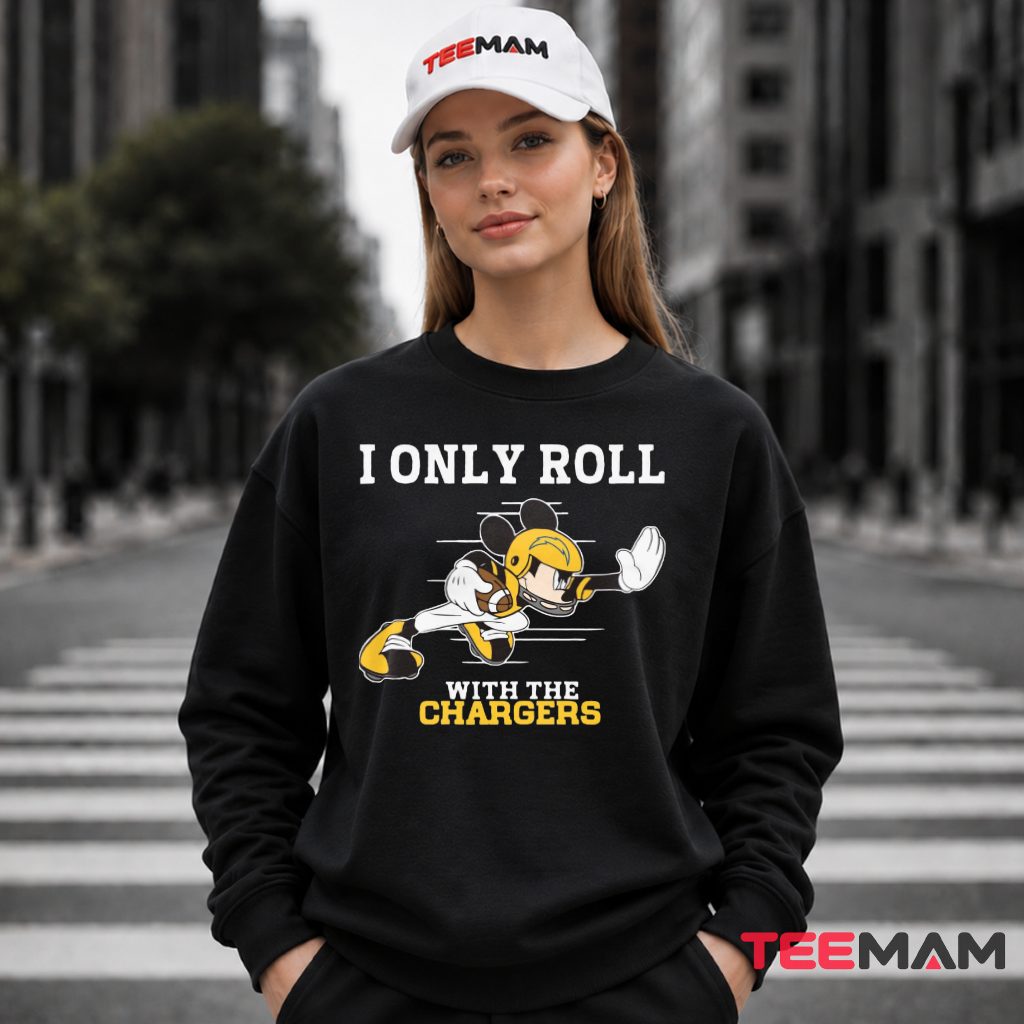 Cool Los Angeles Chargers Mickey Mouse Running Back Long Sleeve Cool Los Angeles Chargers Mickey Mouse Running Back Long Sleeve