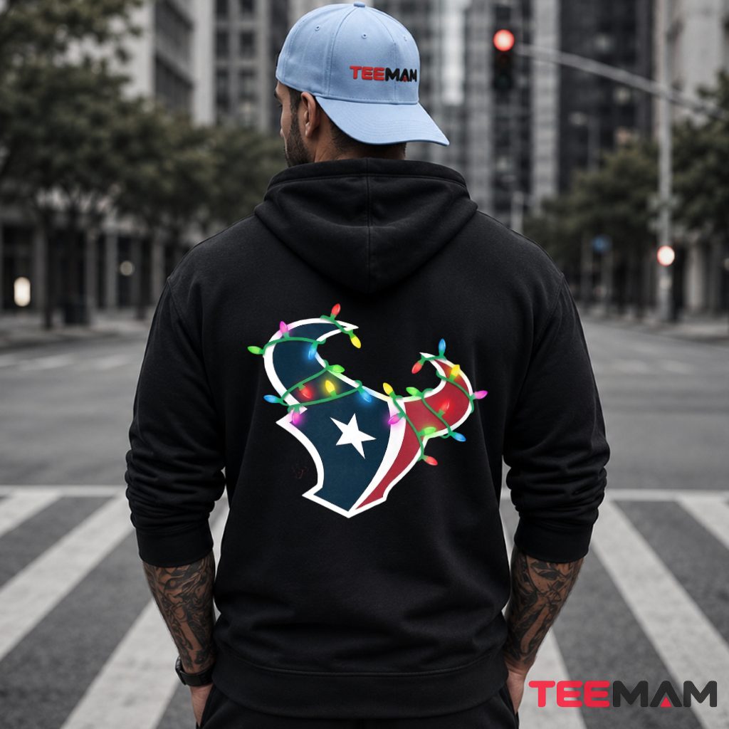 Houston Texans Christmas Lights Logo Hoodie Houston Texans Christmas Lights Logo Hoodie