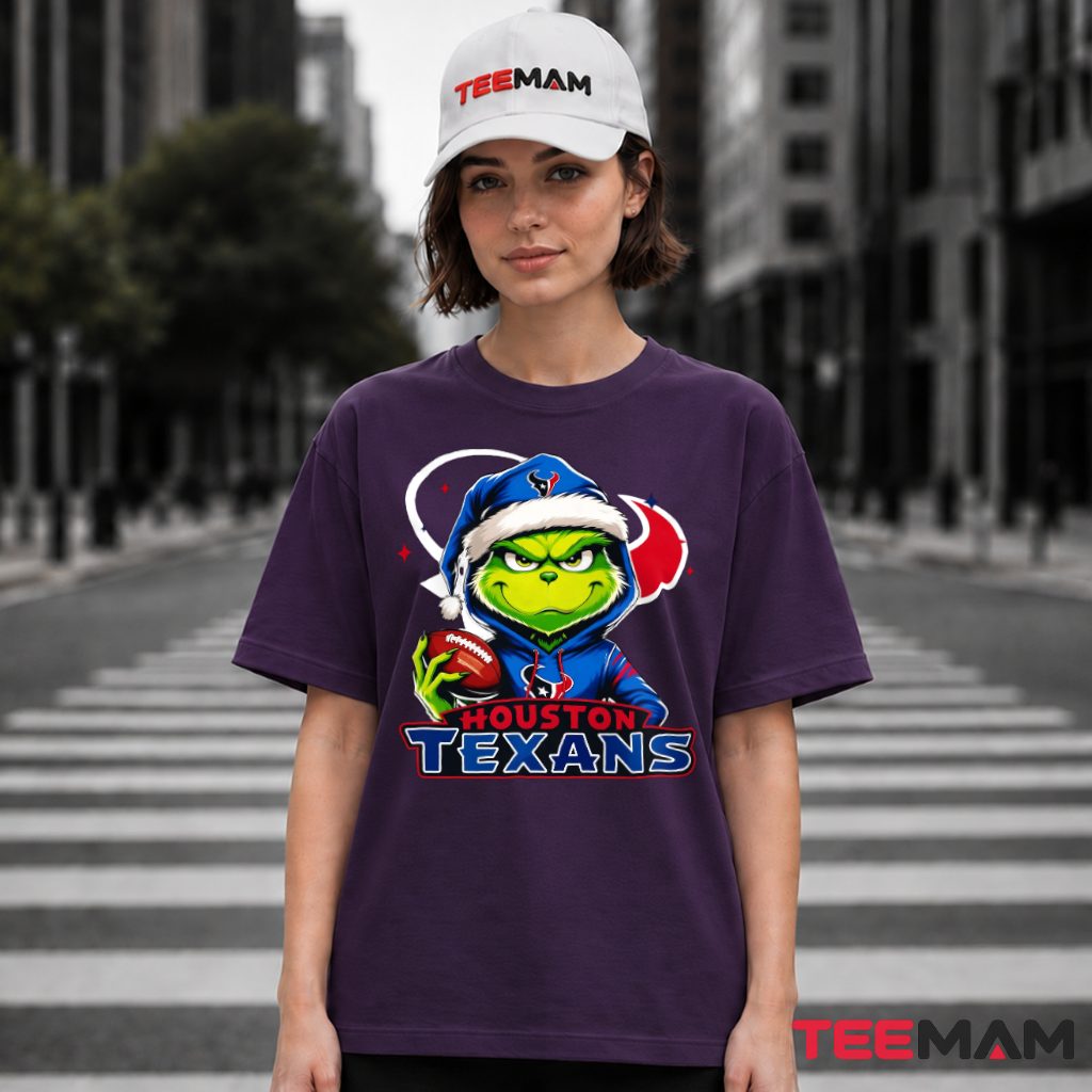 Houston Texans Cool Grinch Hoodie Winter Hat T-Shirt