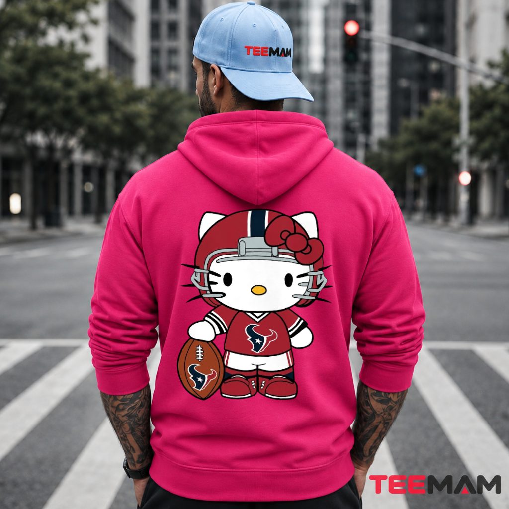 Houston Texans Cute Hello Kitty Football Hoodie Houston Texans Cute Hello Kitty Football Hoodie