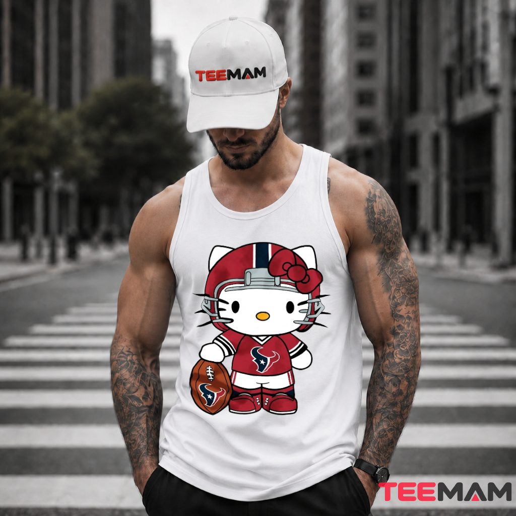 Houston Texans Cute Hello Kitty Football Tank Top Houston Texans Cute Hello Kitty Football Tank Top