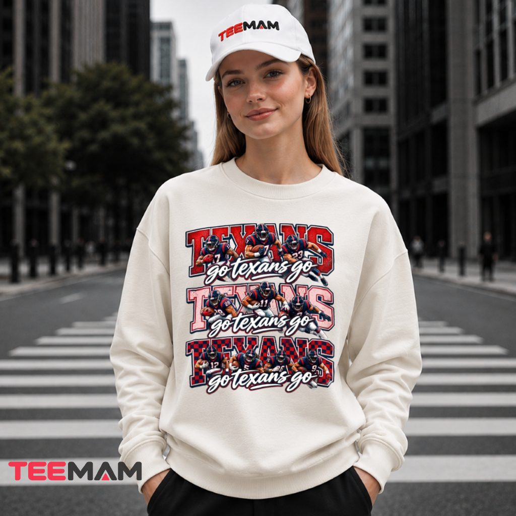 Houston Texans Go Texans Triple Action Players Long Sleeve Houston Texans Go Texans Triple Action Players Long Sleeve