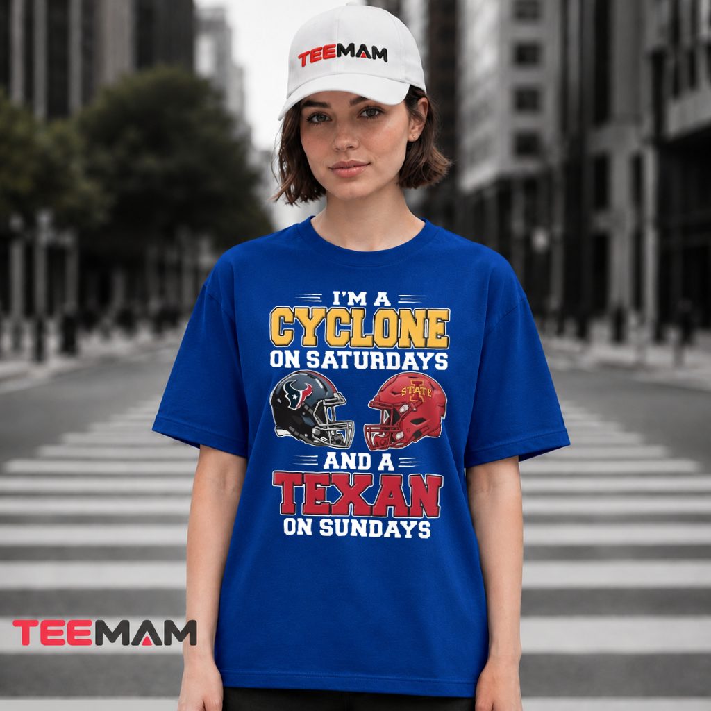 Houston Texans Iowa State Cyclones Helmets Saturdays Sundays T-Shirt