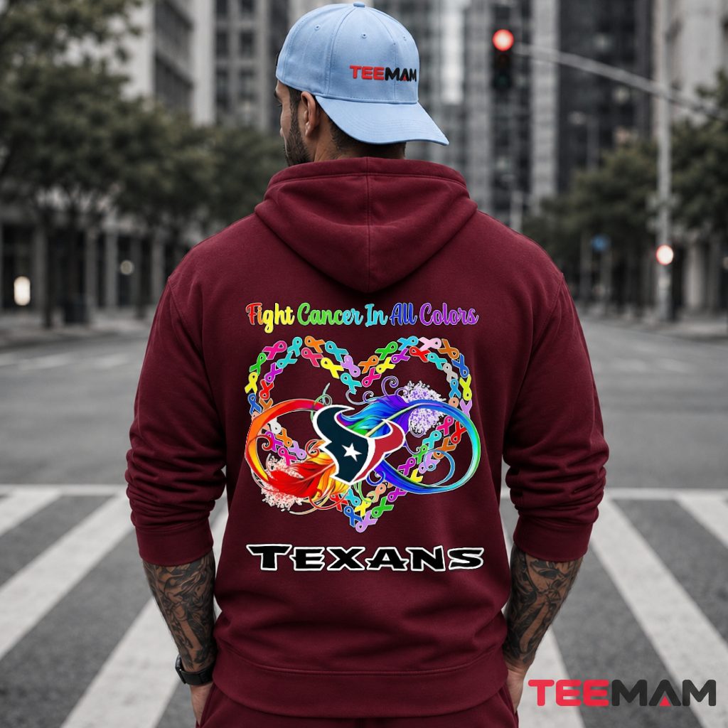 Houston Texans Rainbow Ribbons Infinity Heart Awareness Hoodie Houston Texans Rainbow Ribbons Infinity Heart Awareness Hoodie