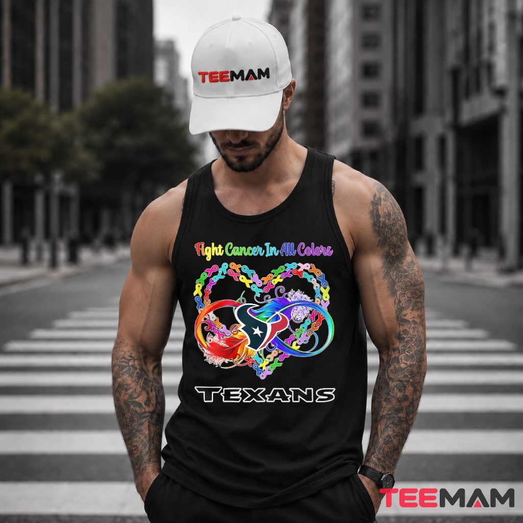 Houston Texans Rainbow Ribbons Infinity Heart Awareness Tank Top Houston Texans Rainbow Ribbons Infinity Heart Awareness Tank Top