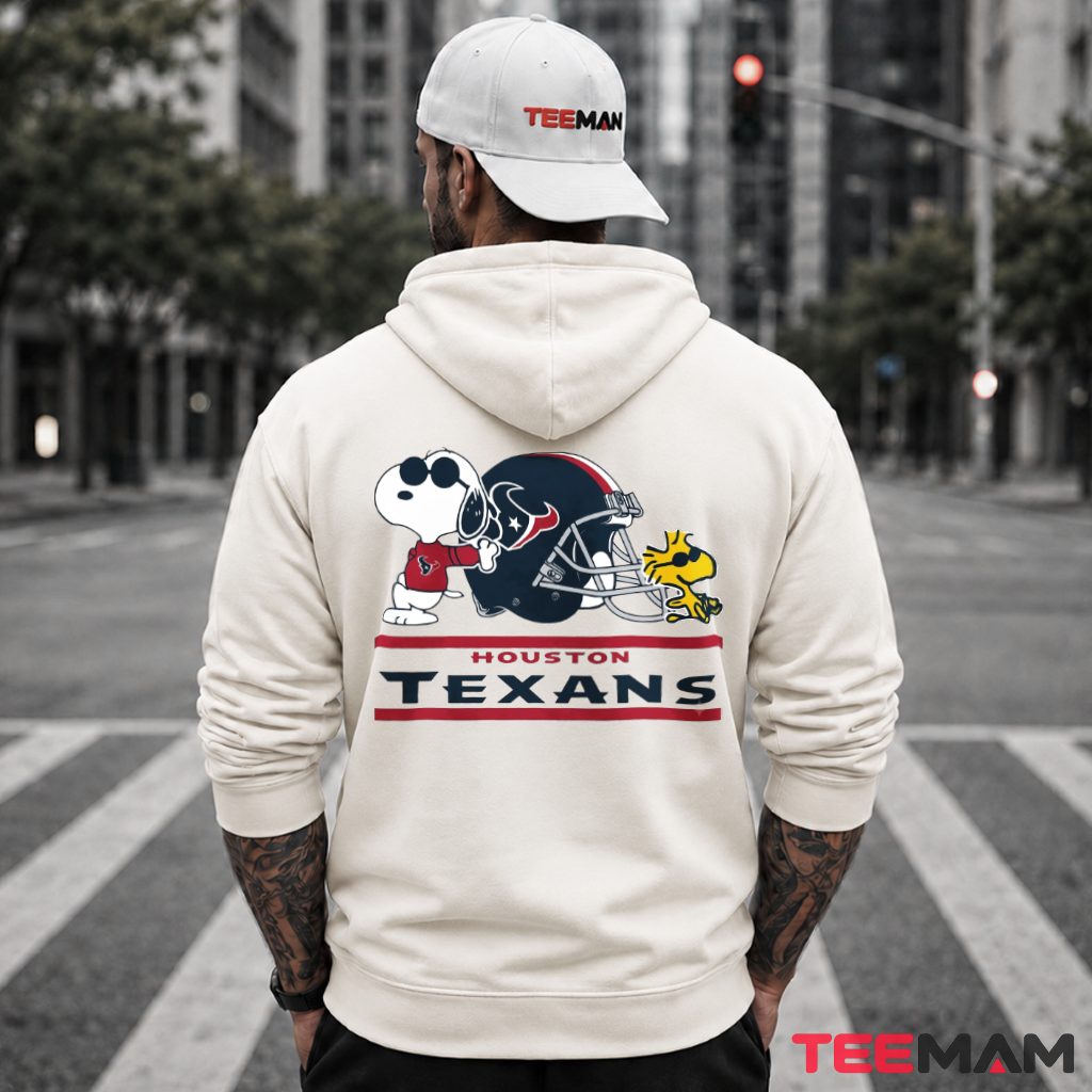 Houston Texans Snoopy Joe Cool Big Helmet Woodstock Hoodie Houston Texans Snoopy Joe Cool Big Helmet Woodstock Hoodie