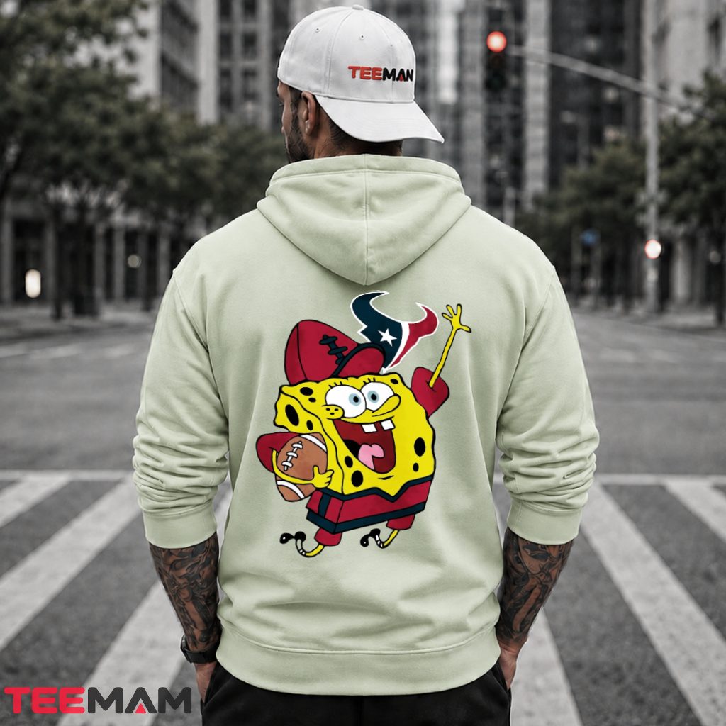 Houston Texans SpongeBob Football Fan Hoodie Houston Texans SpongeBob Football Fan Hoodie