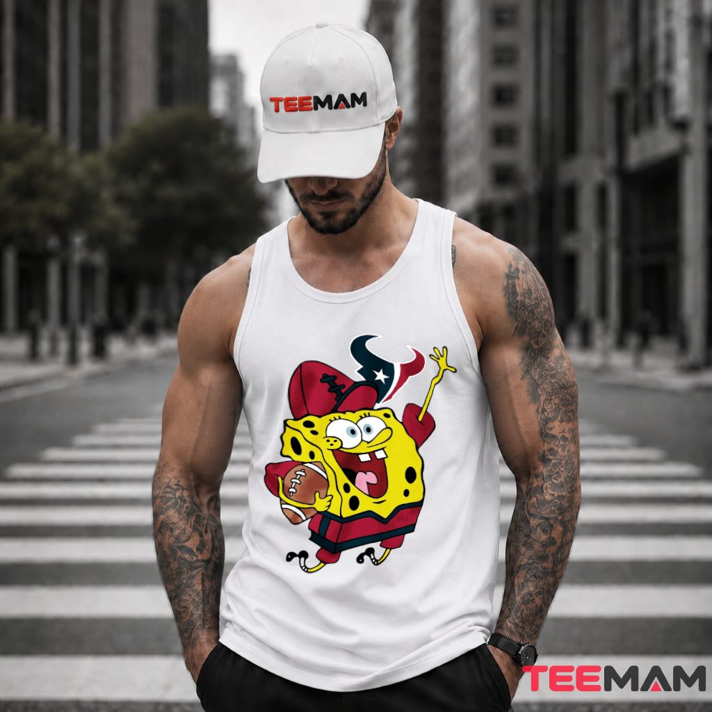 Houston Texans SpongeBob Football Fan Tank Top Houston Texans SpongeBob Football Fan Tank Top