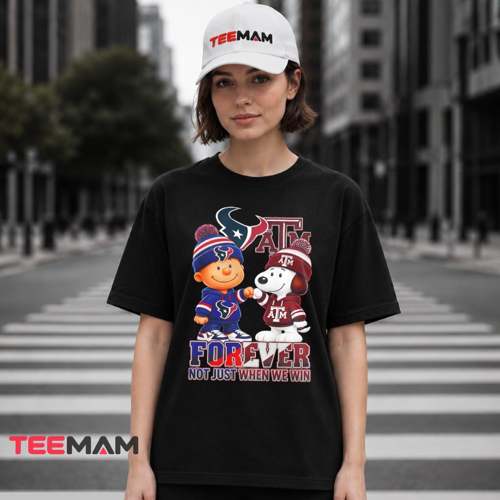 Houston Texans Texas A&M Aggies Snoopy Forever T-Shirt
