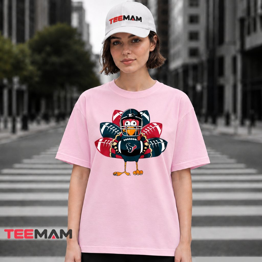 Houston Texans Turkey Thanksgiving Football T-Shirt