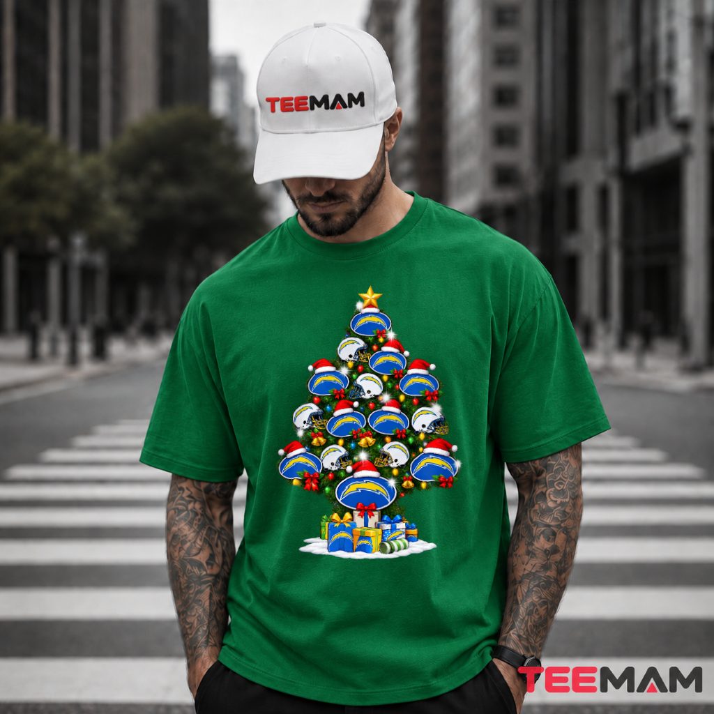Los Angeles Chargers Chill Guy Christmas Hat Shirt