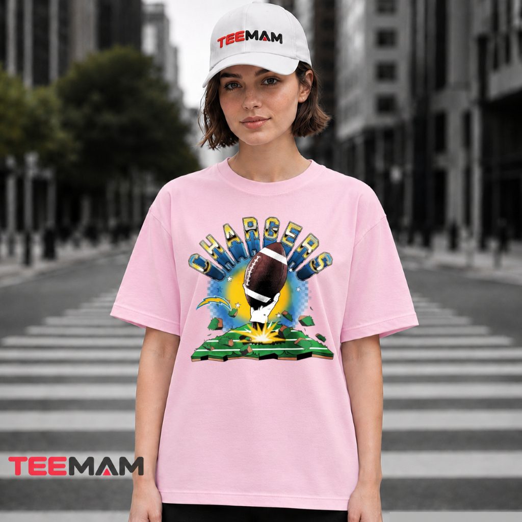 Los Angeles Chargers Football Field Retro Vintage T-Shirt