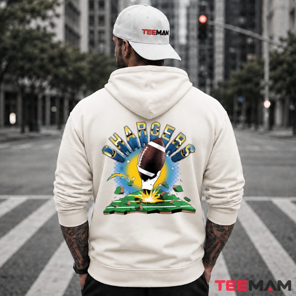 Los Angeles Chargers Football Field Retro Vintage Hoodie Los Angeles Chargers Football Field Retro Vintage Hoodie