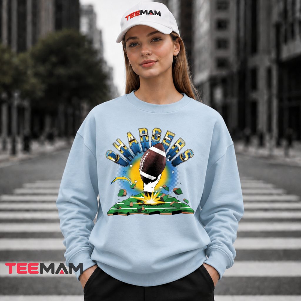 Los Angeles Chargers Football Field Retro Vintage Long Sleeve Los Angeles Chargers Football Field Retro Vintage Long Sleeve
