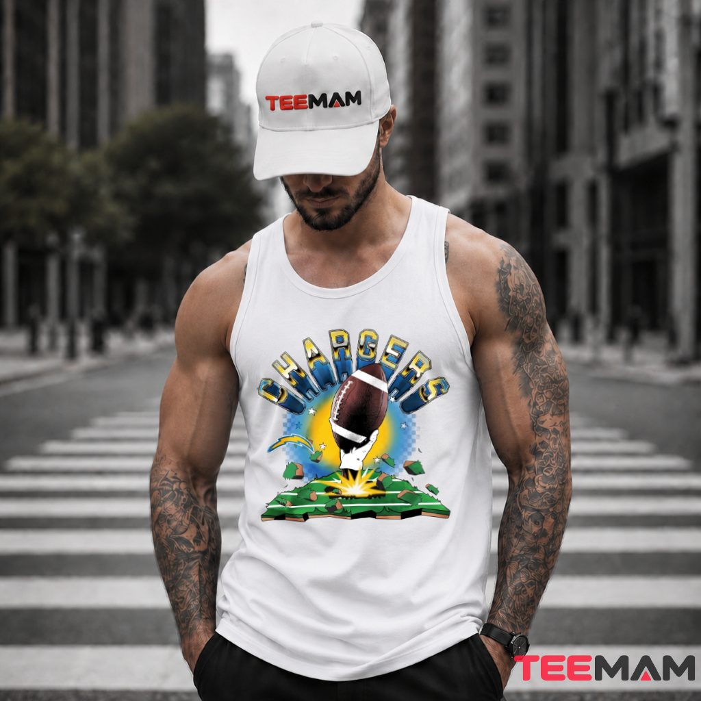Los Angeles Chargers Football Field Retro Vintage Tank Top Los Angeles Chargers Football Field Retro Vintage Tank Top