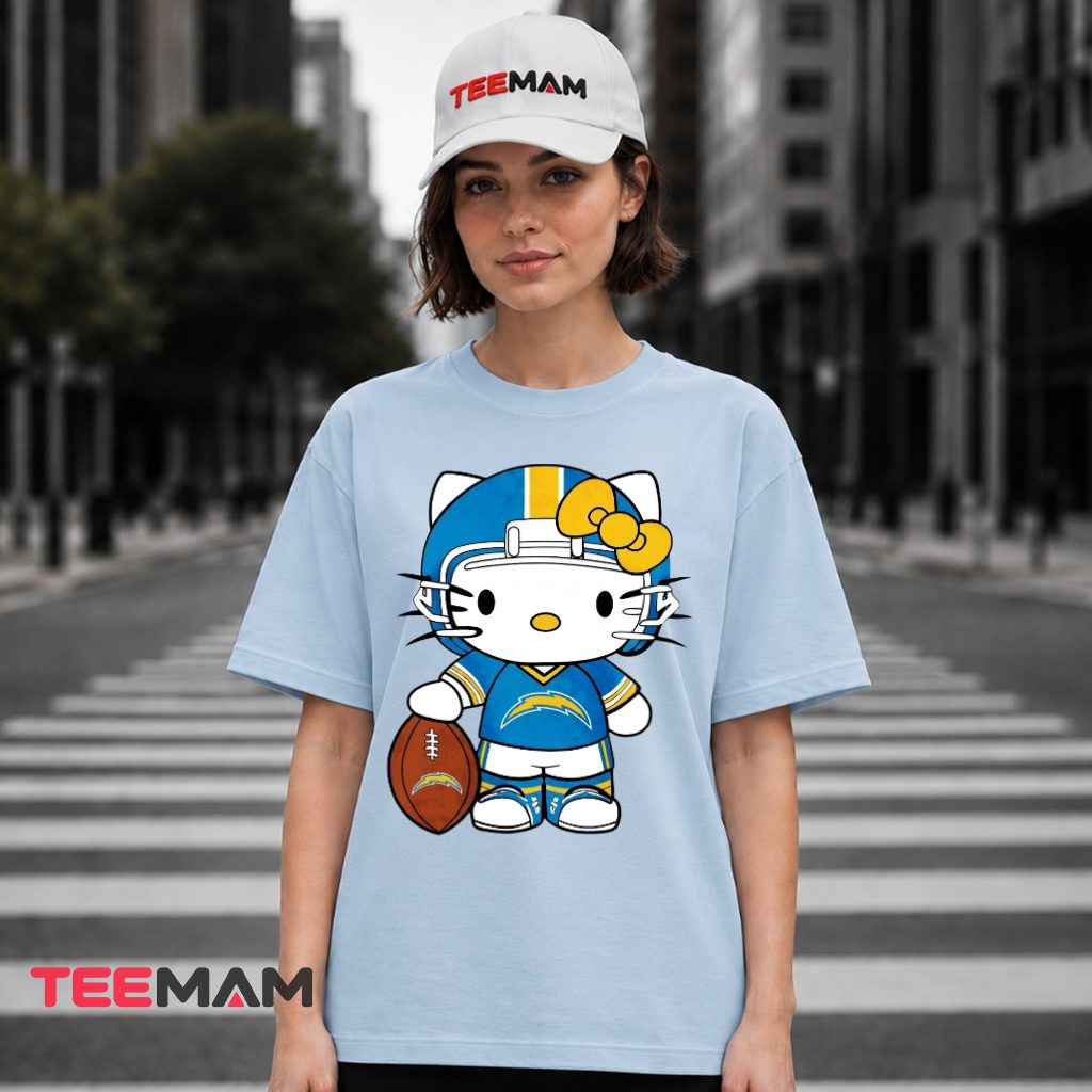 Los Angeles Chargers Hello Kitty Football T-Shirt