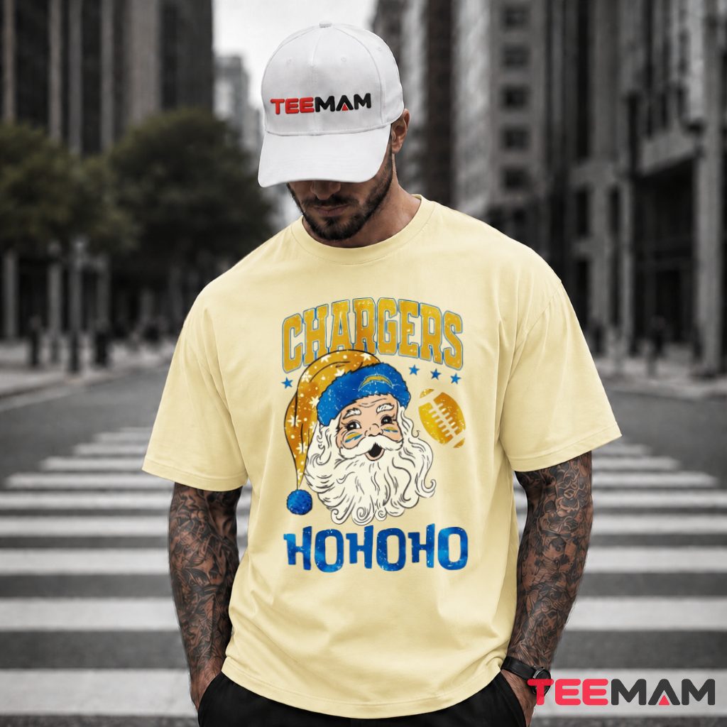 Los Angeles Chargers Santa Claus Christmas Holiday T-Shirt