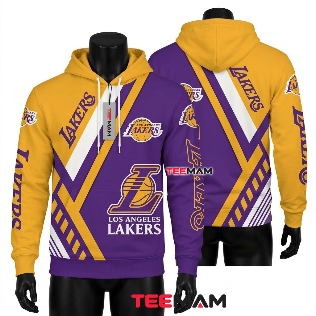 Los Angeles Lakers All Over Print 3D Hoodie Skull Gold Black Los Angeles Lakers All Over Print 3D Hoodie Skull Gold Black